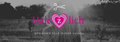 Hairzlich Friseur Logo, Link zur Unternehmensseite – Salon- und Imagefotografie von Der mobile Fotograf & Videograf aus Villach in Kärnten.